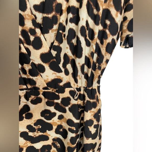 ELIZA J Animal Print Midi Shirtdress Size 6 EUC $138 MSRP - Picture 5 of 16
